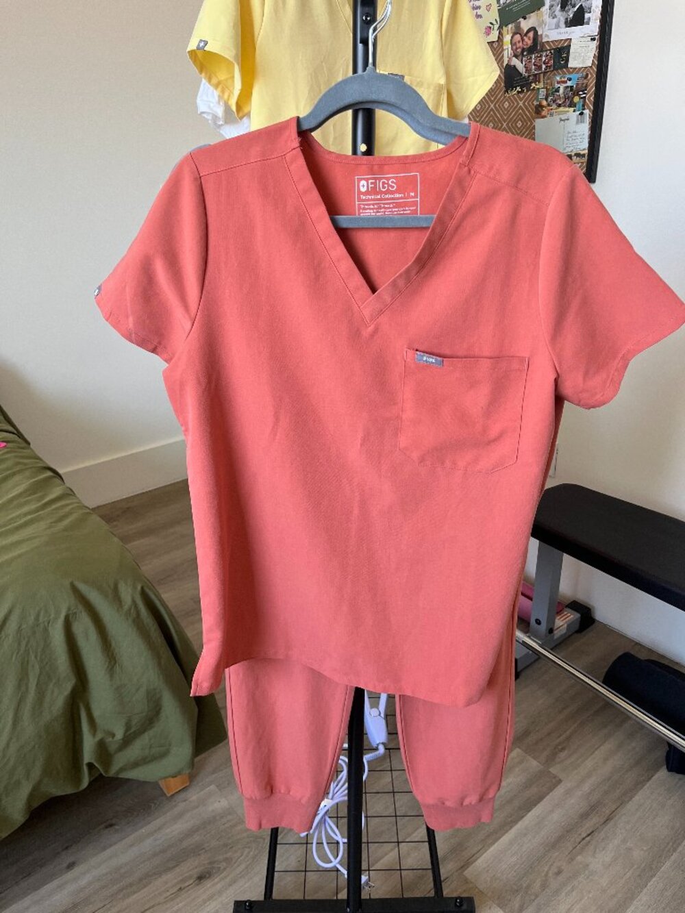 FIGS Terracotta Medium Top and Medium Petite Joggers